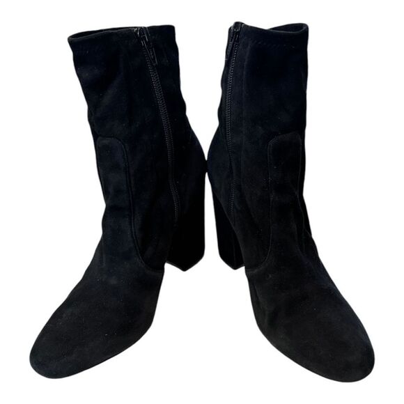 Valentino Garavani Black Stretch Sock Suede Leather Ankle Boots Booties 36 - Picture 3 of 7